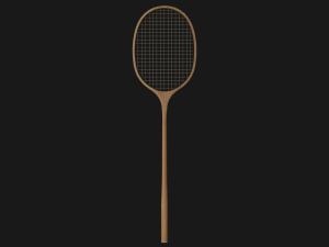 old badminton racket 3D Model