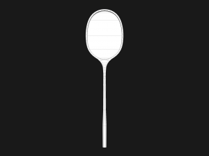 old badminton racket 3D 모델