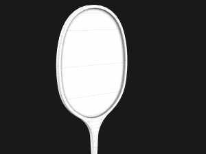 old badminton racket 3D 모델