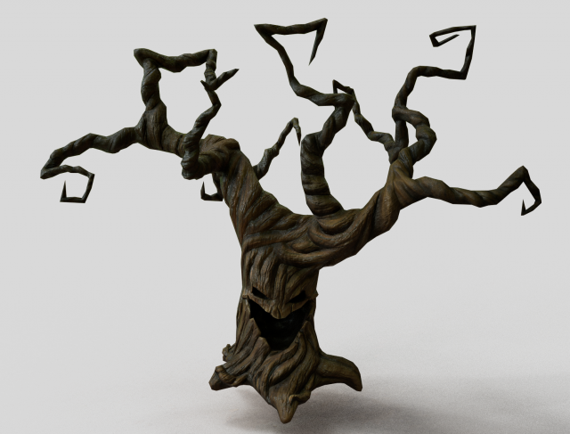 creepy tree 3D 모델 .c4d .max .obj .3ds .fbx .stl .blend 