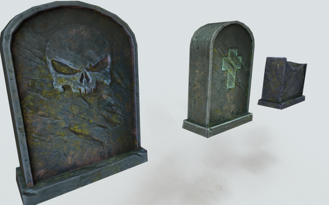 spooky tombstone Modèle 3D .c4d .max .obj .3ds .fbx .stl .blend 