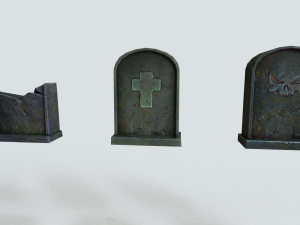 spooky tombstone Modèle 3D