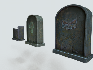 spooky tombstone Modèle 3D