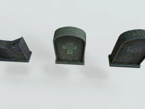 으스스한 묘비 3D 모델