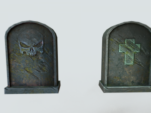 spooky tombstone Modèle 3D