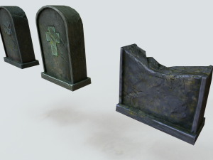 spooky tombstone Modèle 3D