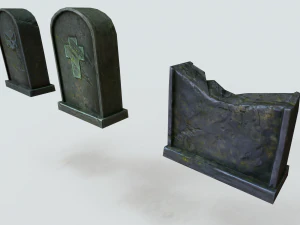 으스스한 묘비 3D 모델