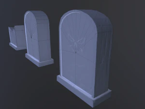 으스스한 묘비 3D 모델