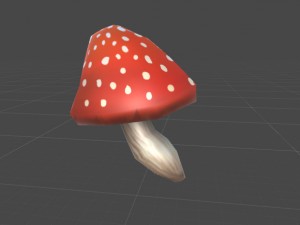 mashroom - red - lowpoly game asset Modelo 3D
