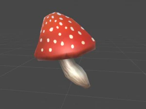 mashroom - red - lowpoly game asset 3D Model