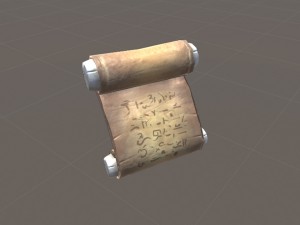 ancient scroll - lowpoly 3D Model