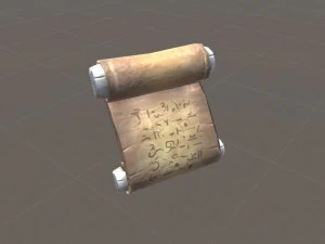 ancient scroll - lowpoly 3D Model