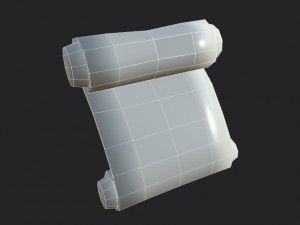 ancient scroll - lowpoly 3D Model