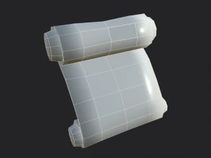 ancient scroll - lowpoly 3D Model