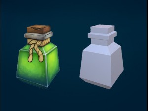 poison potion - low poly 3D Модель