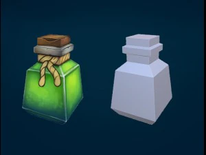 poison potion - low poly 3D Model