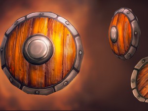 shield - low poly Model 3D
