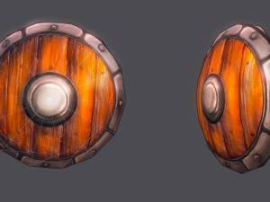 shield - low poly Modello 3D