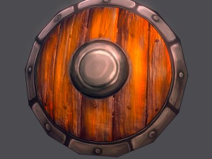 shield - low poly Modello 3D