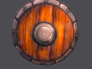 shield - low poly Modello 3D