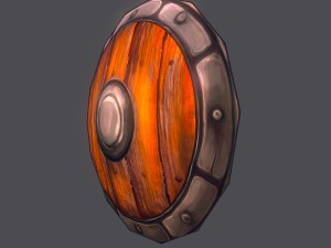 shield - low poly Modello 3D