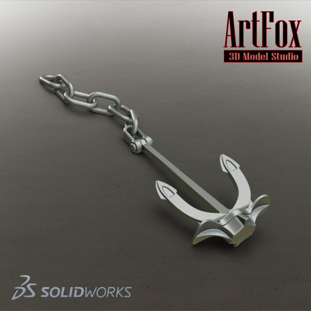 anchor holla 01 3D 모델 .c4d .max .obj .3ds .fbx .stl .blend 