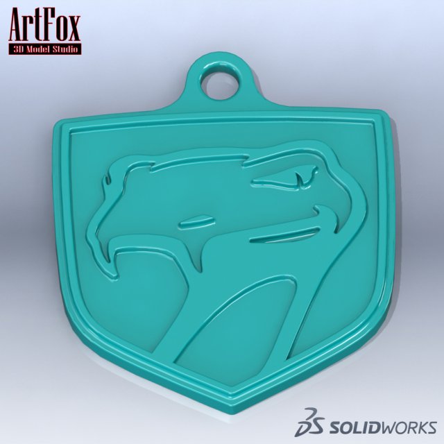 keychain viper 01 3D Print Model .c4d .max .obj .3ds .fbx .stl .blend 