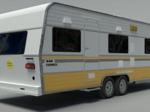 caravan trailer 3D मॉडल