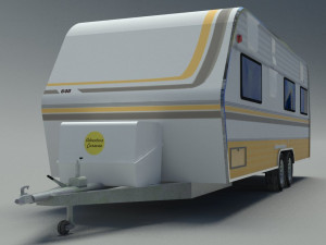 caravan trailer 3D मॉडल