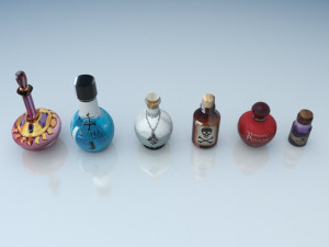 pack potions and poisons Modèle 3D