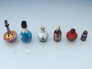 pack potions and poisons 3D Model