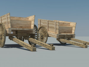 old cart - wagon 3D Model