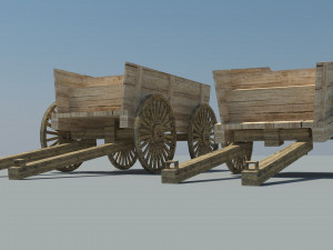 old cart - wagon 3D Model