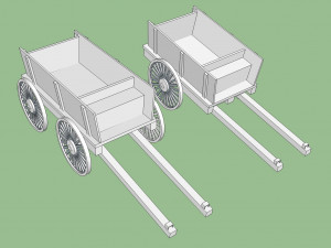 old cart - wagon 3D Model