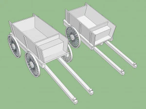 old cart - wagon 3D Model