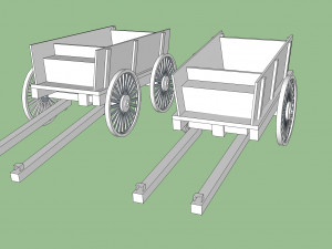 old cart - wagon 3D Model