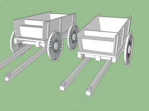 old cart - wagon 3D Model