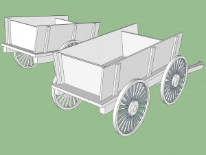 old cart - wagon 3D Model