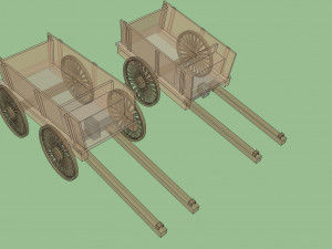 old cart - wagon 3D Model