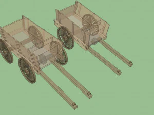 old cart - wagon 3D Model