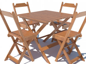 table and chairs 3D Model