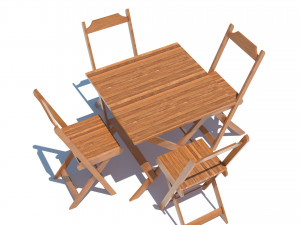 table and chairs Modello 3D