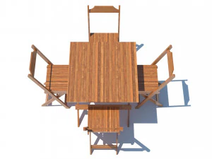 table and chairs 3D Model
