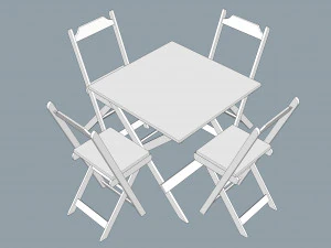 table and chairs 3D Model