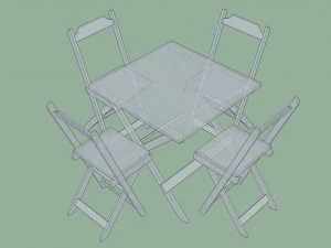 table and chairs 3D Model