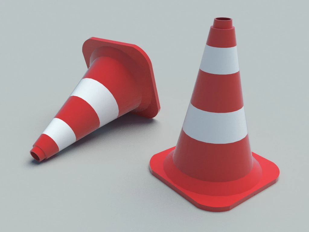 traffic cone 3D Model .c4d .max .obj .3ds .fbx .stl .blend