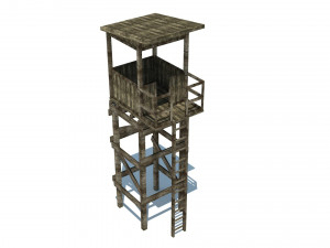 observation tower low poly 3D 모델