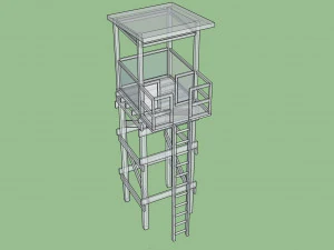 observation tower low poly 3D Model