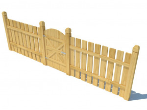 fence - low poly 3D Model