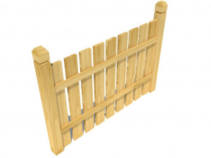 fence - low poly Model 3D